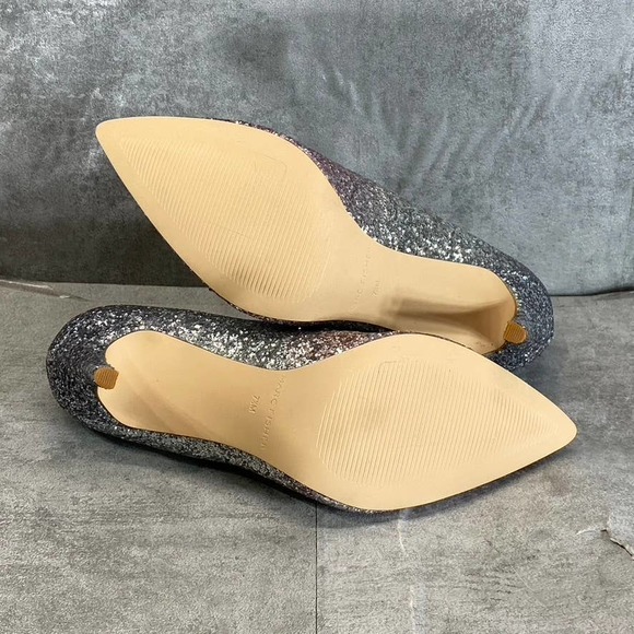 Marc Fisher Women's Silver/Pink Ombre Glitter Darreny Pointed-Toe Pumps SZ 7.5 - Picture 9 of 13